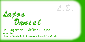 lajos daniel business card